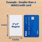 2x3 magnet size reference - vertical orientation